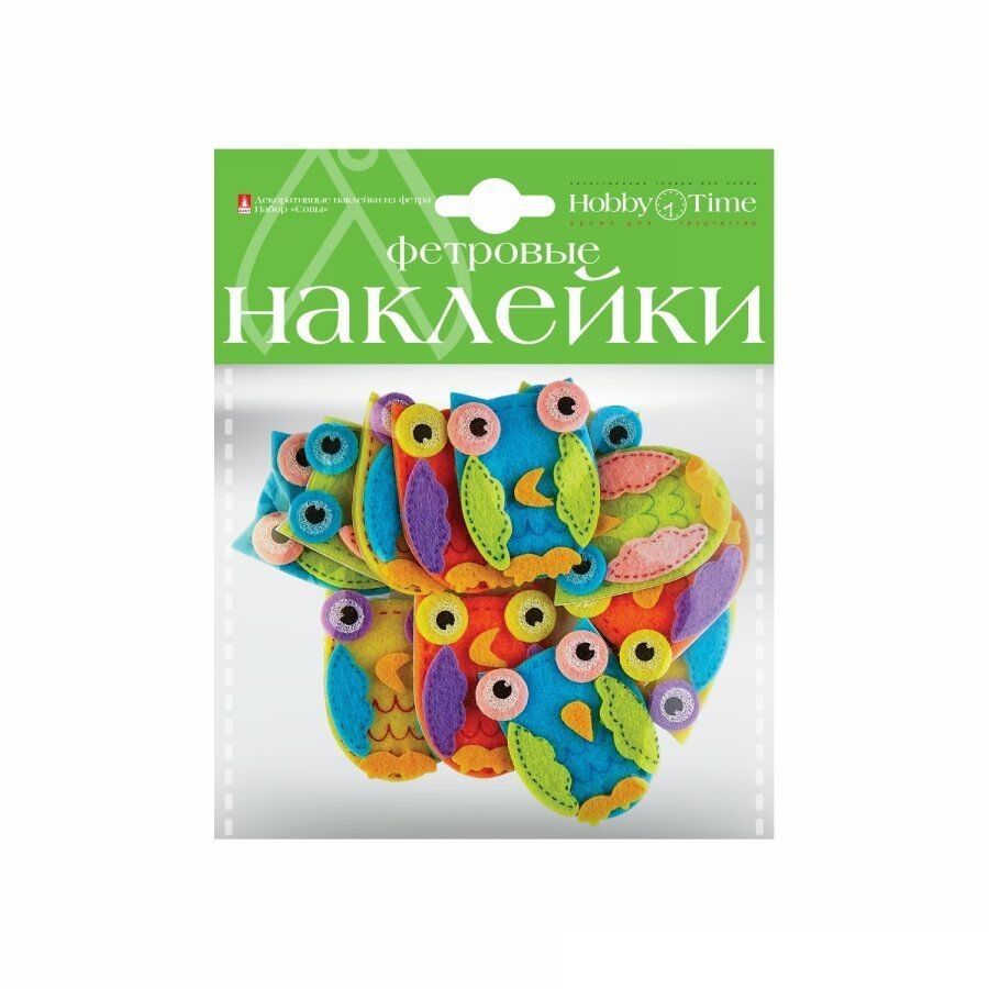 

Декоративные наклейки из фетра "Совы", Разноцветный, 2-093/01