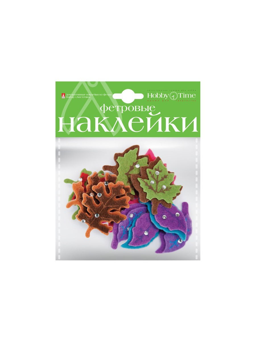 

Декоративные наклейки из фетра "ЛИСТОЧКИ", Разноцветный, 2-093/09