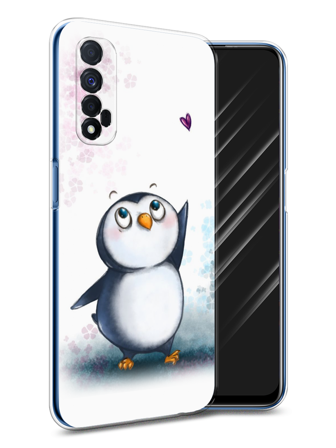 

Чехол Awog на Realme 7 "Пингвин и сердечко", Разноцветный, 254150-1