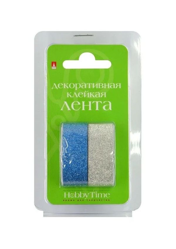 

Декоративная клейкая лента Hobby Time 2-439/07 с глиттером 15м 5м блистер, Разноцветный, 2-439/07