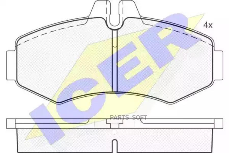 

Колодки Передние Mb W638(Vito) Icer 141288 Icer арт. 141288