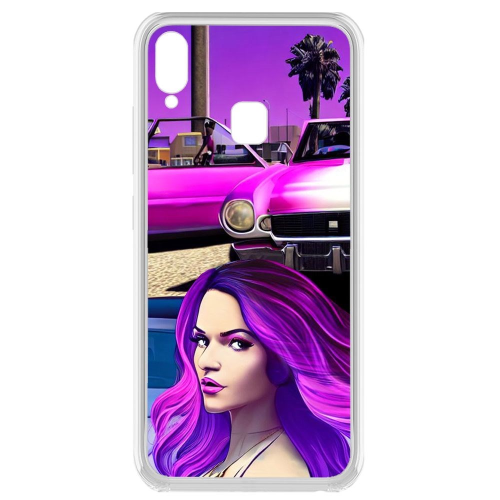 

Чехол-накладка Krutoff Clear Case Жизнь в розовом для Vivo Y91, Прозрачный