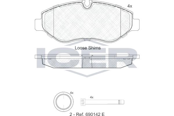 

Колодки Передние Mb W639/3/5t-Sprinter/Vw Crafter 30-50/Type Brembo Icer 141786 Icer арт.