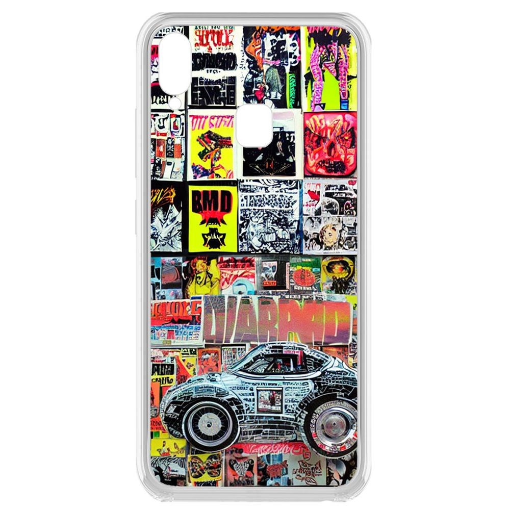 

Чехол-накладка Krutoff Clear Case Автопамфлет для Vivo Y91, Прозрачный