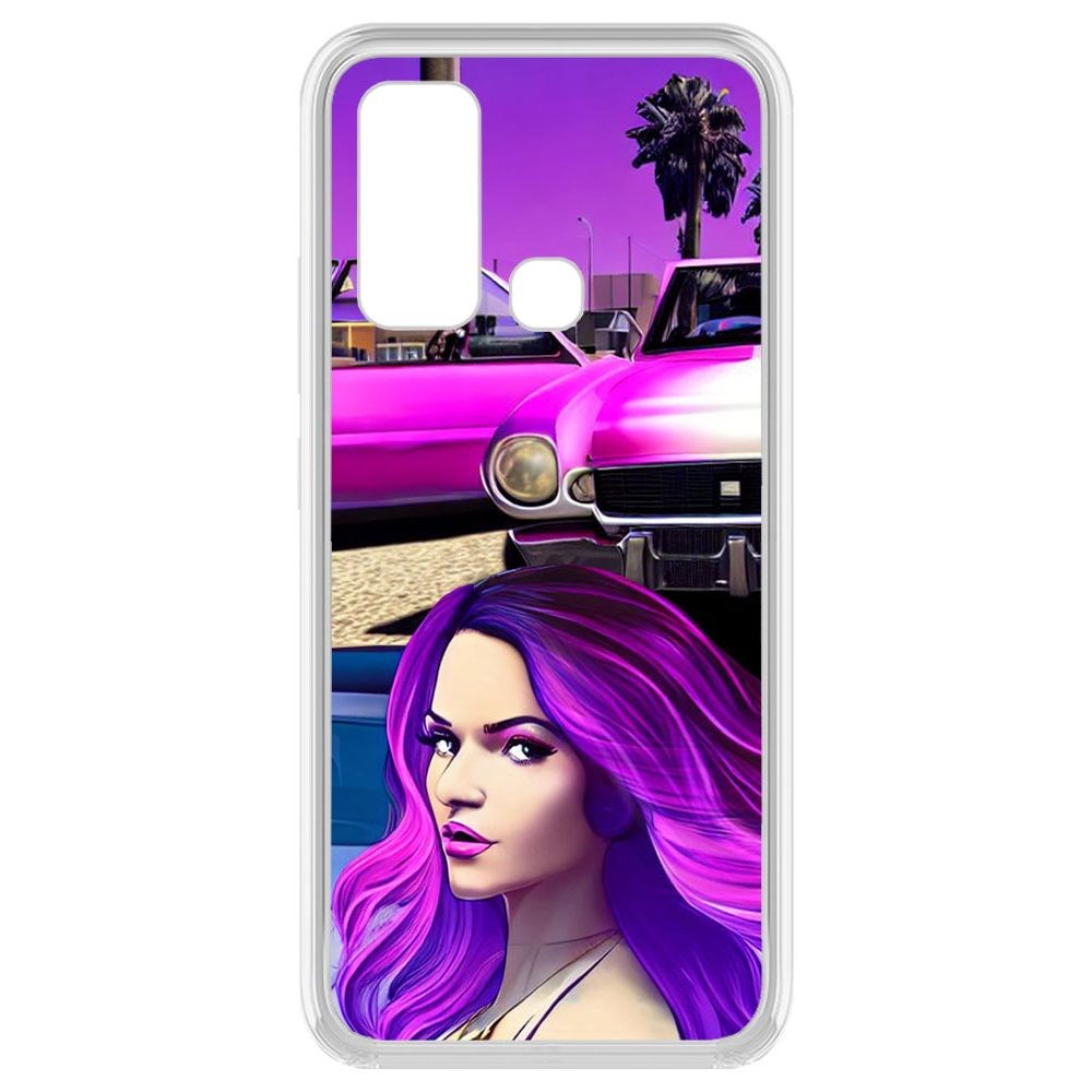 

Чехол-накладка Krutoff Clear Case Жизнь в розовом для Vivo Y30