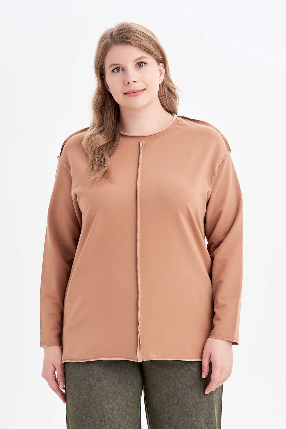 

Туника женская OLSI 2306013 бежевая 50 RU, Бежевый, 2306013