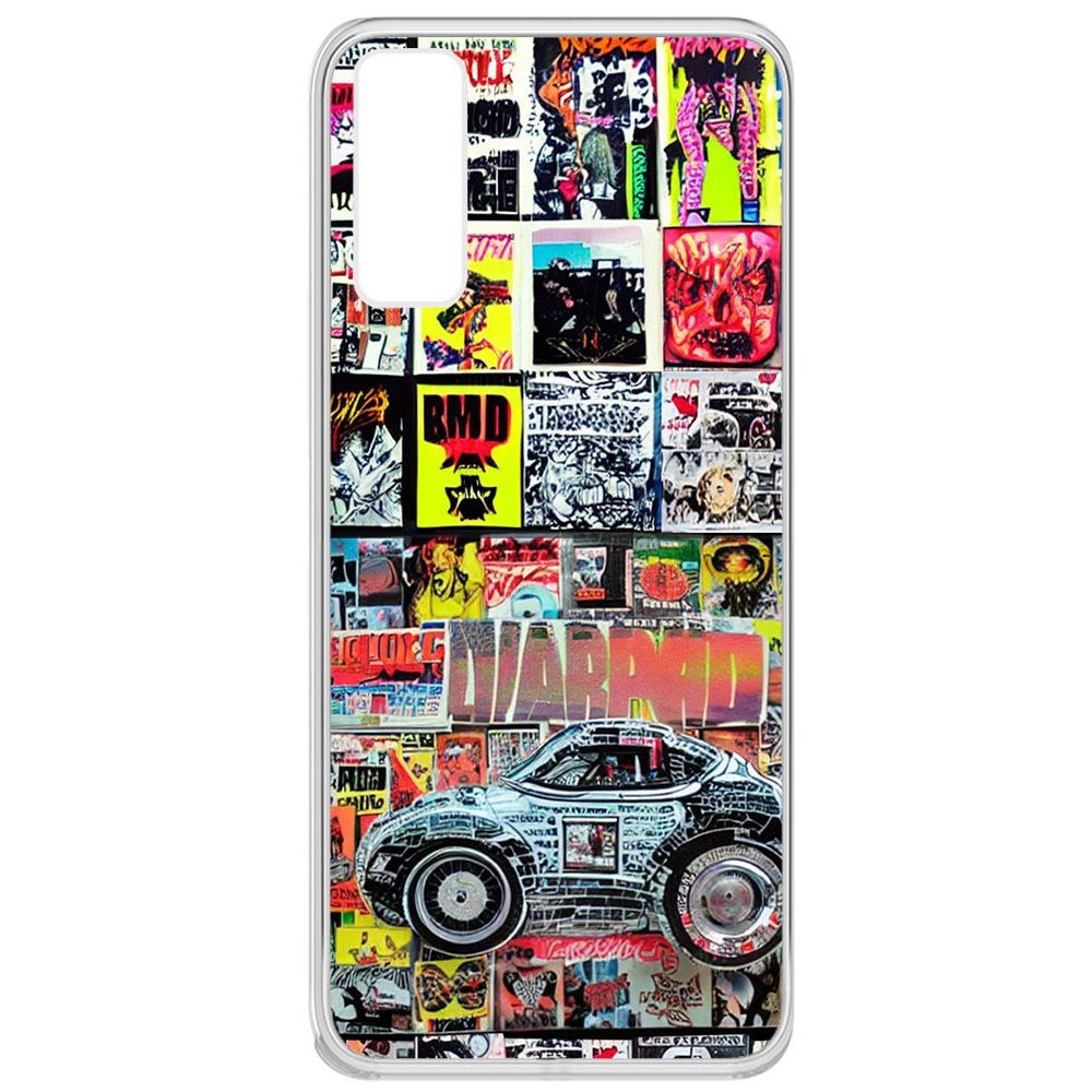 

Чехол-накладка Krutoff Clear Case Автопамфлет для Vivo Y20