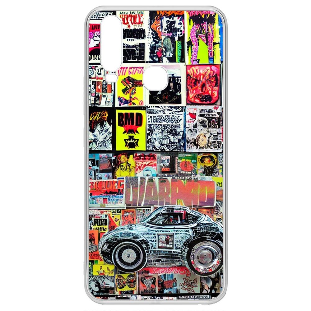 

Чехол-накладка Krutoff Clear Case Автопамфлет для Vivo Y17, Прозрачный