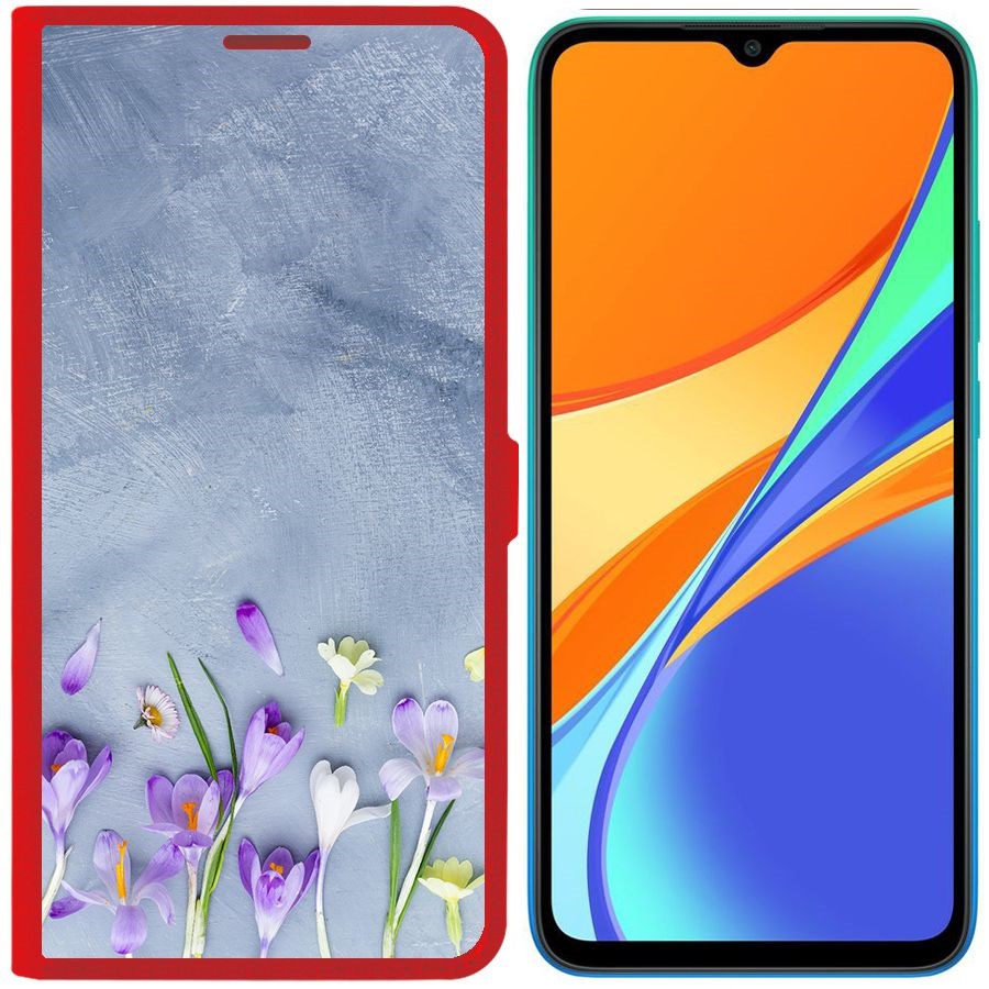 Чехол-книжка Eco Book для Xiaomi Redmi 9C Цветочное настроение