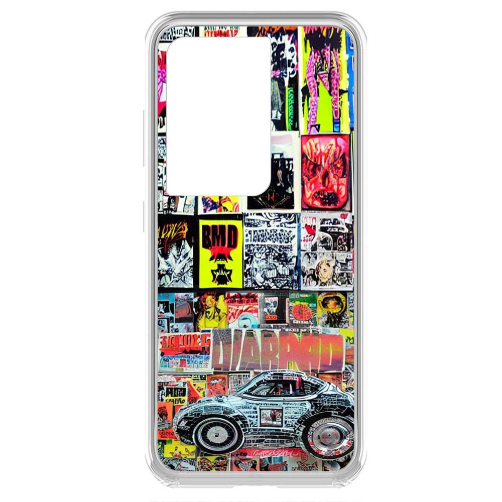 

Чехол-накладка Krutoff Clear Case Автопамфлет для Samsung Galaxy S21 Ultra (G998)