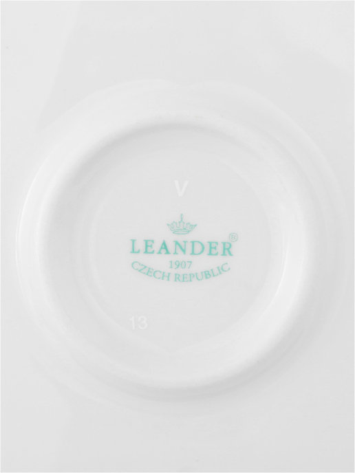 фото Набор тарелок leander мэри-энн темно-синяя окантовка с цветами, 18 пр.