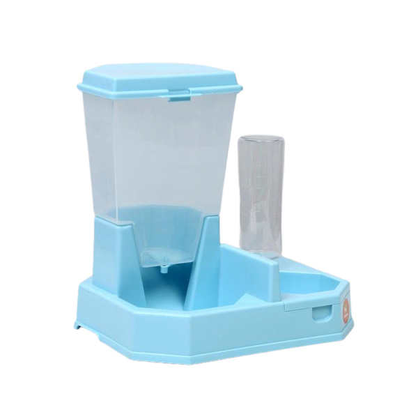 

Комплекс Пижон контейнер для корма, поилка-непроливайка, голубой, 500 мл