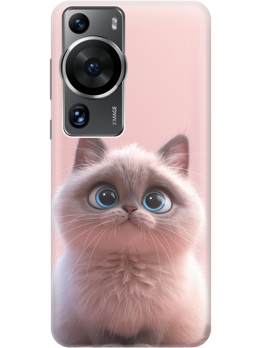 

Силиконовый чехол на Huawei P60 Pro с принтом "Милейший котик", 772620811