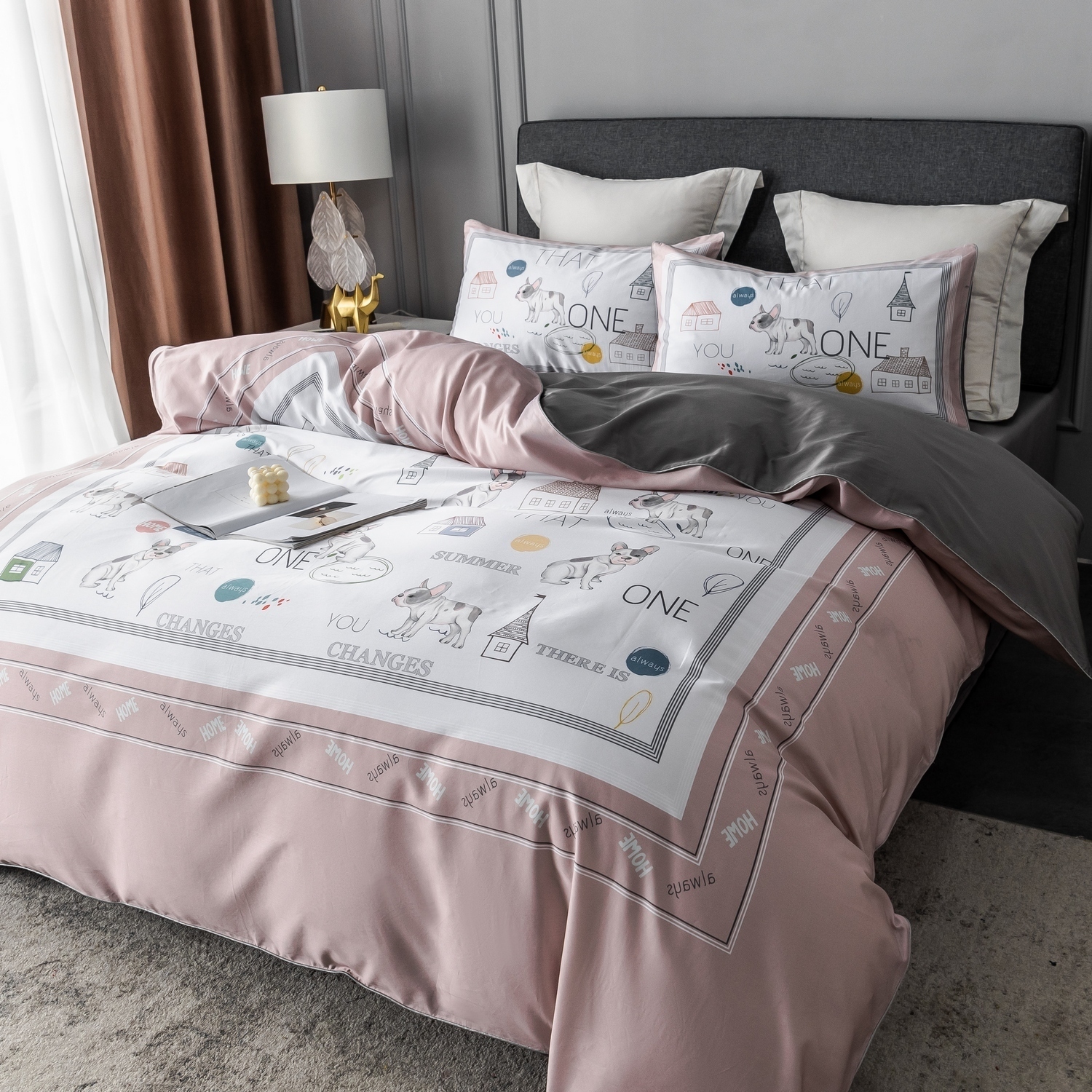 

Комплект постельного белья VIVA - HOME TEXTILE CPA026, Евро / 4 Наволочки