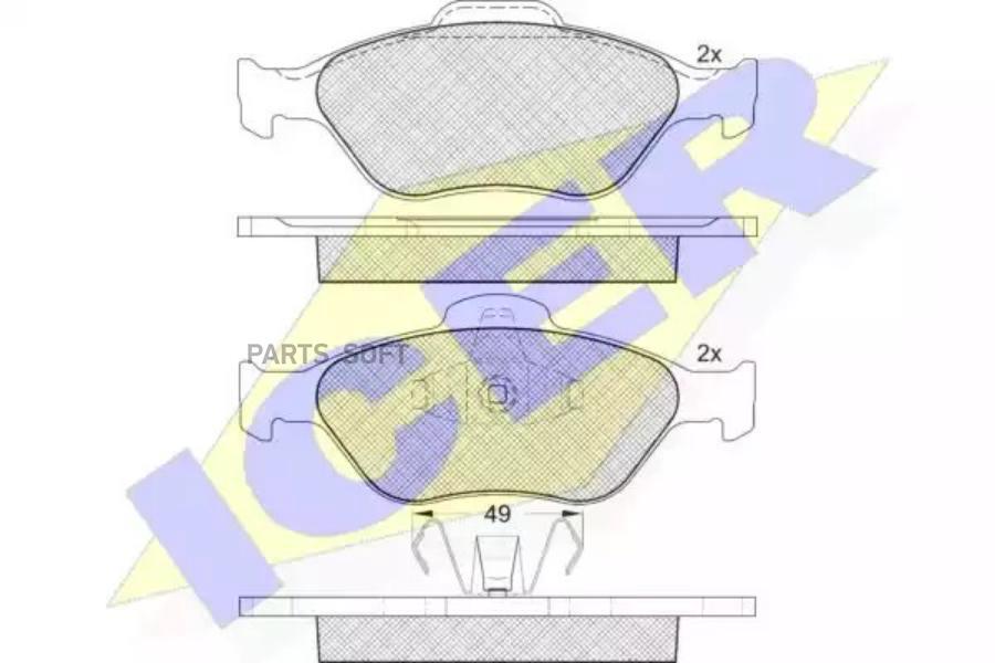 

Колодки Передние Ford Fiesta/Fusion Icer 181343 Icer арт. 181343