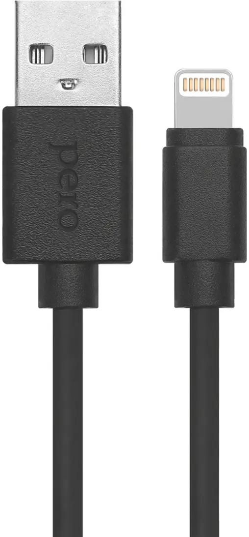 Кабель PERO DC-03 USB - Lightning 0.2 м, черный