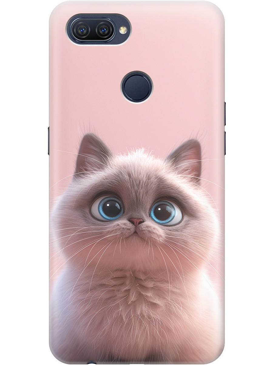 

Силиконовый чехол на Oppo A12 / A7 / A5s с принтом "Милейший котик", Прозрачный;розовый;серый, 725455111