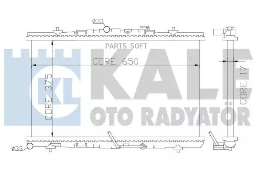 

Радиатор двигателя OPEL ASTRA H/ ZAFIRA B KALE 371300