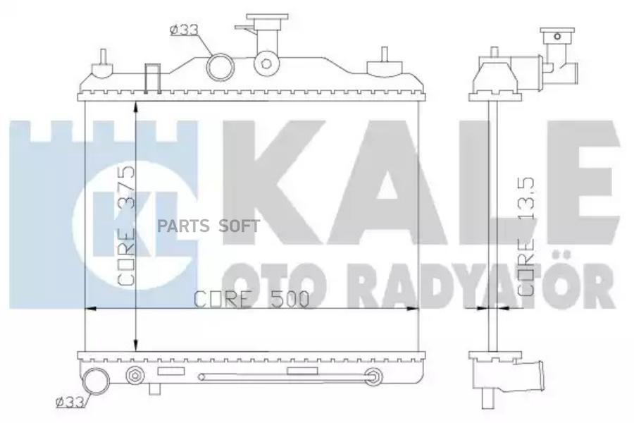 

Радиатор двигателя HYUNDAI GETZ KALE 369600
