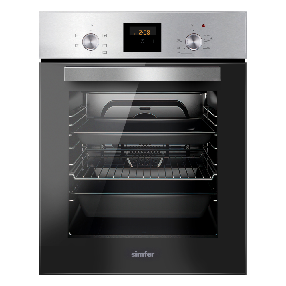 

Встраиваемый электрический духовой шкаф Simfer B4EM56001 Silver, B4EM56001