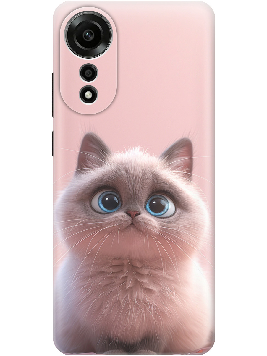 

Силиконовый чехол на Oppo A78 4G с принтом "Милейший котик", Прозрачный;розовый;серый, 782630011