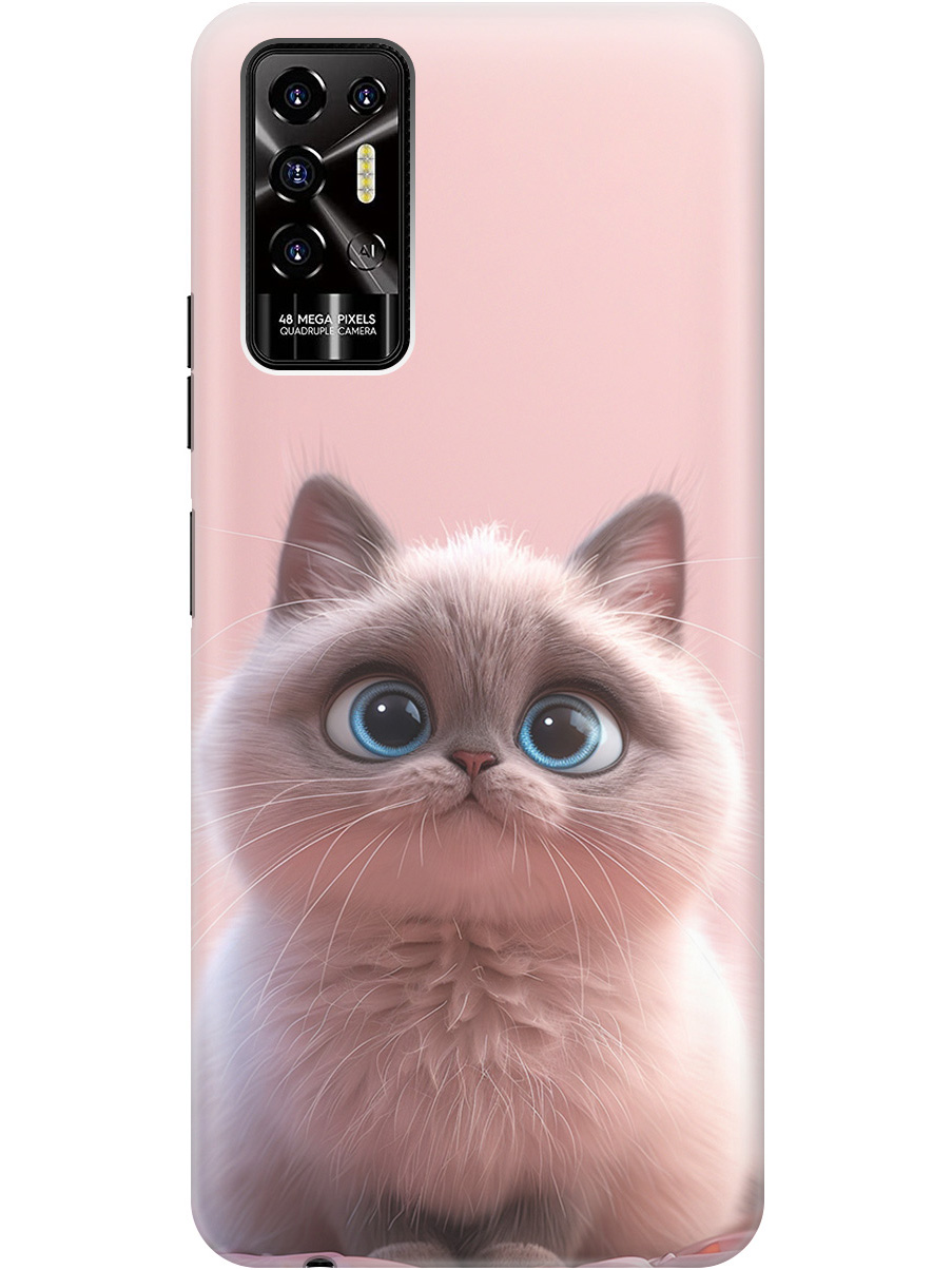 

Силиконовый чехол на Tecno Pova 2 с принтом "Милейший котик", Прозрачный;розовый;серый, 741736011
