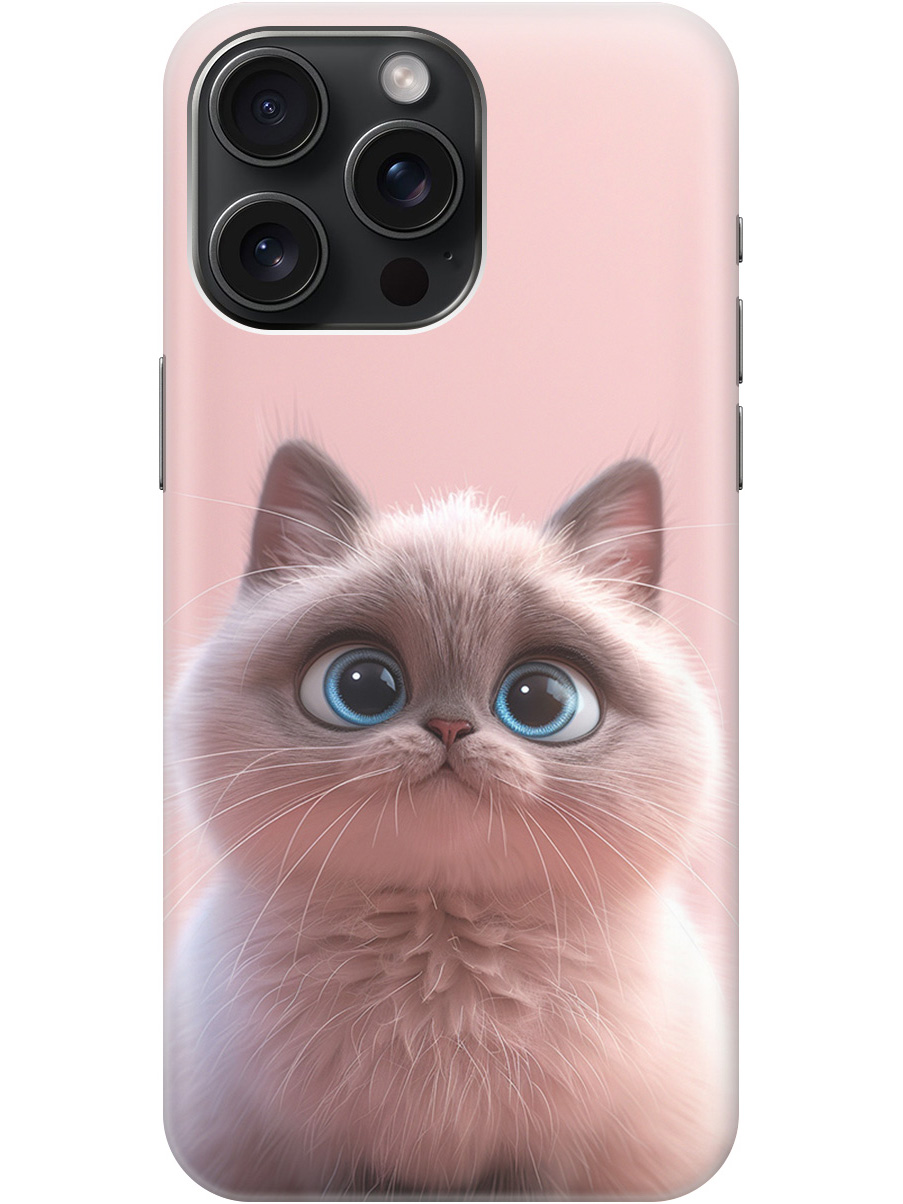 

Силиконовый чехол на Apple iPhone 15 Pro Max с принтом "Милейший котик", Прозрачный;розовый;серый, 775148111