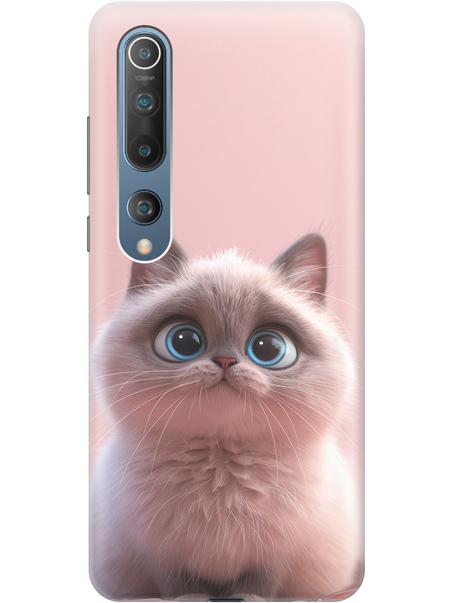

Силиконовый чехол на Xiaomi Mi 10 с принтом "Милейший котик", Прозрачный;розовый;серый, 722821111