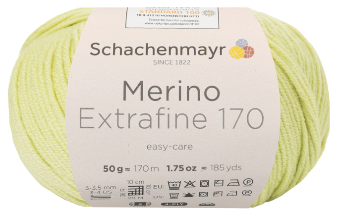 фото Пряжа schachenmayr 9807551 merino extrafine 170 (00075, limone)