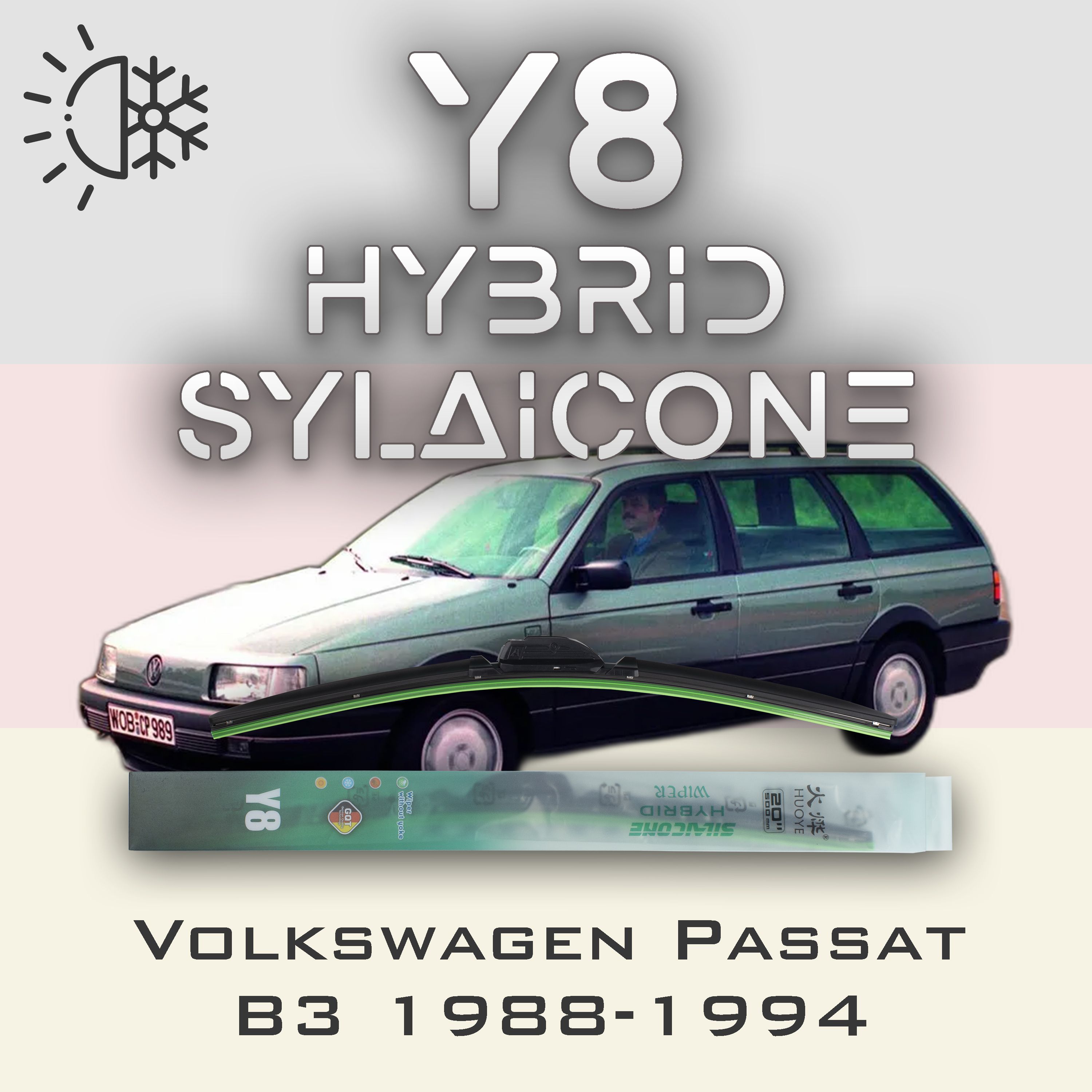 

Комплект щеток стеклоочистителя HUOYE Y8-Volkswagen Passat B3 1988-1994, Y8