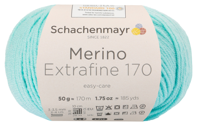 фото Пряжа schachenmayr 9807551 merino extrafine 170 (00067, mint)