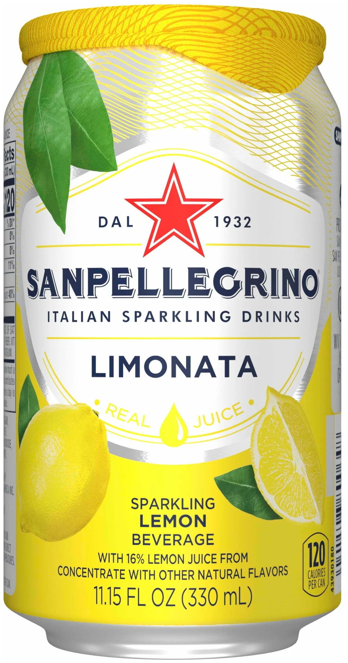 Напиток Sanpellegrino Limonata газированный, в банке, 330 мл
