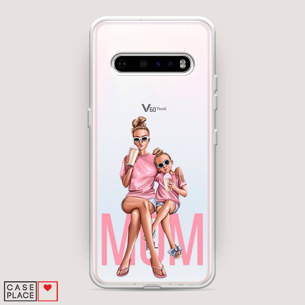 

Чехол Awog на LG V60 ThinQ 5G "Lovely mom", Синий;бежевый;розовый, 84250-7