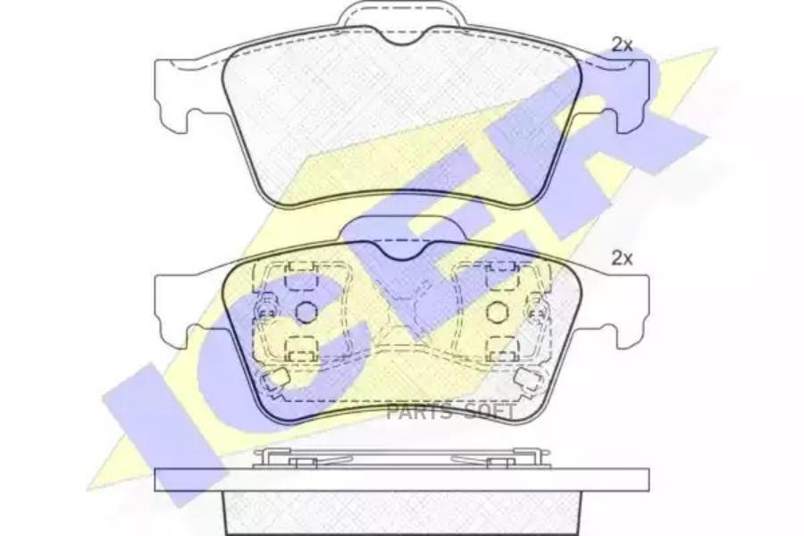 

Тормозные колодки ICER задние для Ford/Mazda/ Nissan/Opel/Renault/Volvo 181433