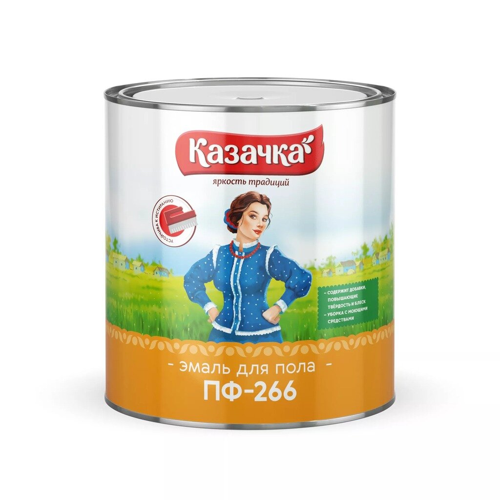 

Эмаль Казачка, ПФ-266, красно-коричневая, 2.8 кг