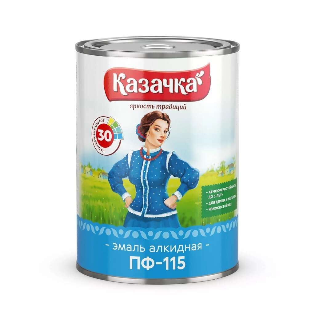 

Эмаль Казачка, ПФ-115, светло-голубая, 0.9 кг