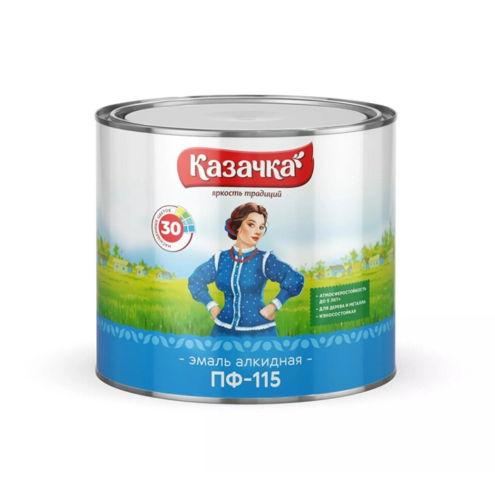 

Эмаль Казачка, ПФ-115, желтая, 1.9 кг