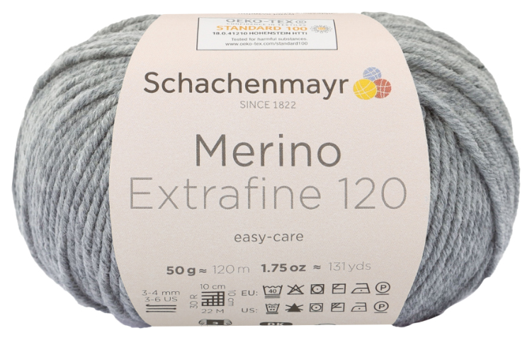 фото Пряжа schachenmayr 9807552 merino extrafine 120 (00191, flanell)