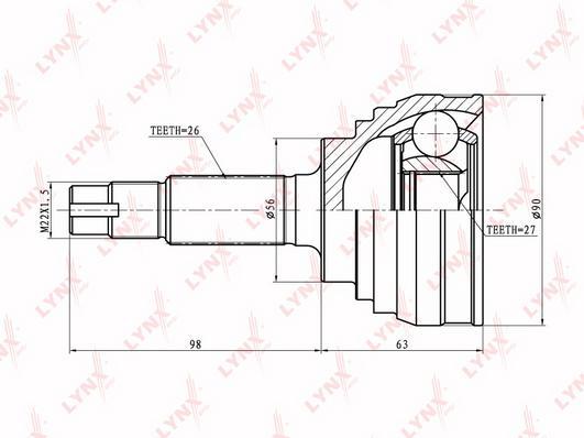 

Шрус Lynxauto CO7514