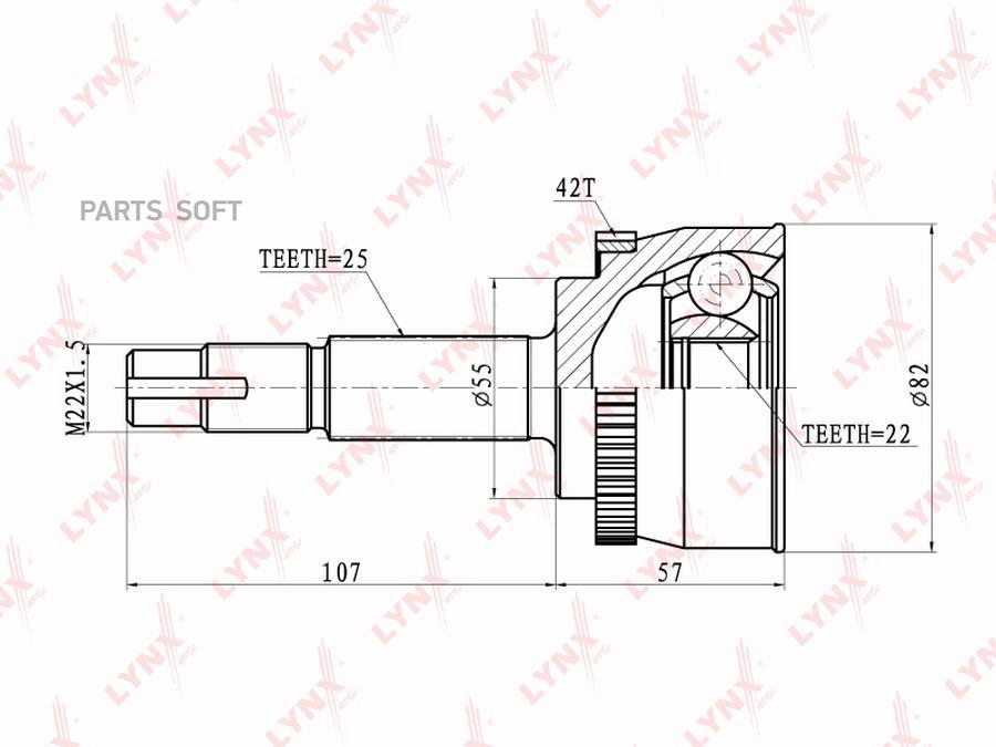 

Шрус Lynxauto CO5724A