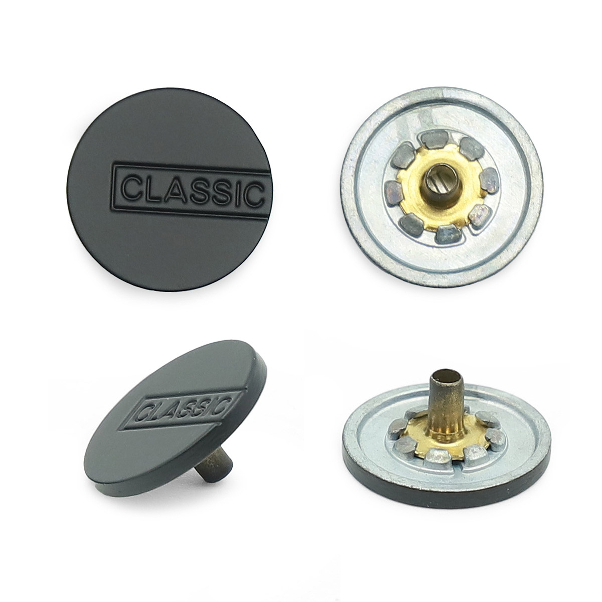 

Кнопка ПРОТОС 'Classic' Brass (А) (95241) 5/17 (чёрный матовый), 20 шт