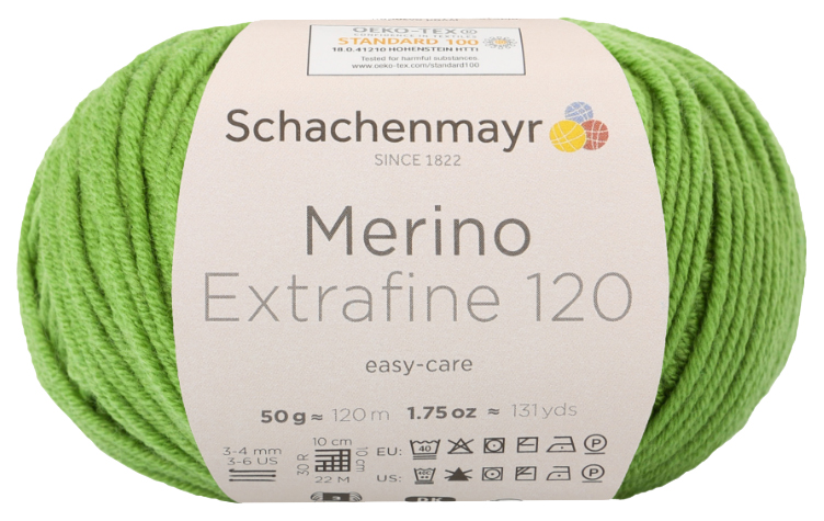 фото Пряжа schachenmayr 9807552 merino extrafine 120 (00173, apfel)