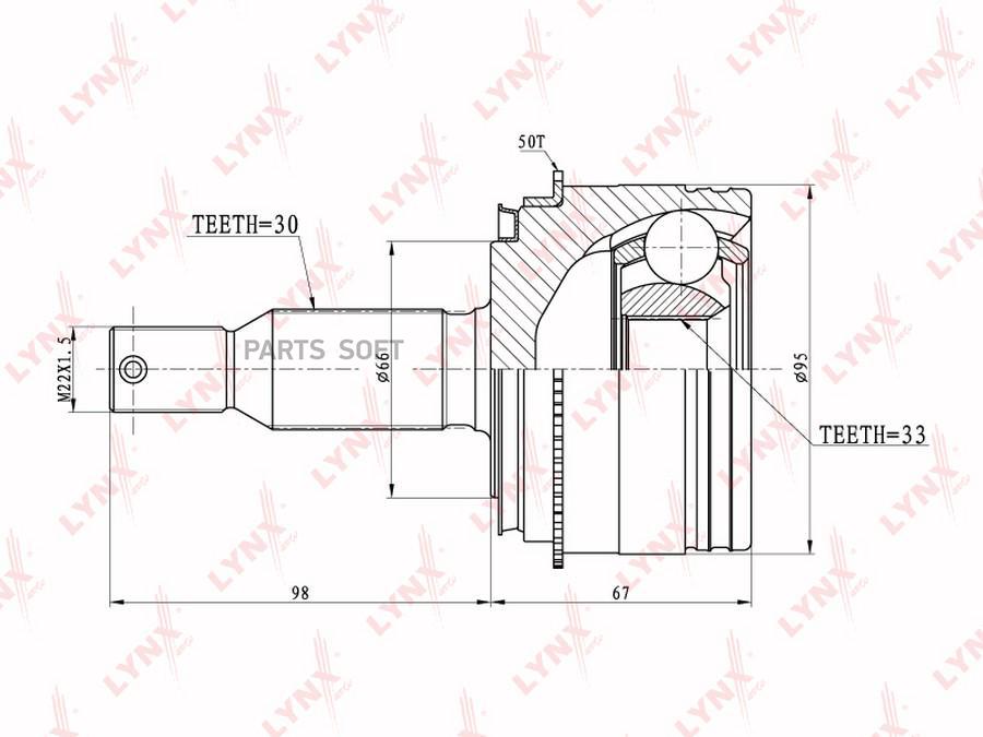 

Шрус Lynxauto CO5507A