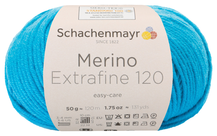 фото Пряжа schachenmayr 9807552 merino extrafine 120 (00168, capri)