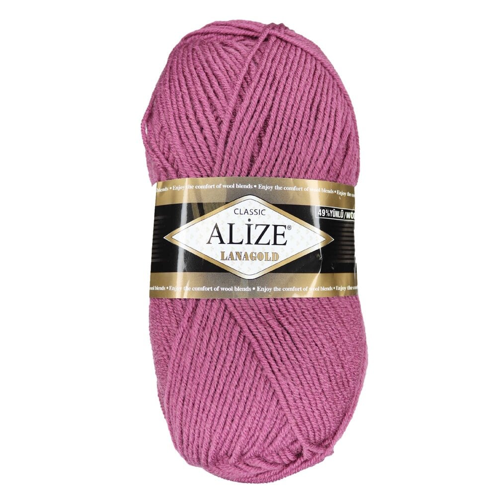 

Пряжа Alize Lana Gold 5 шт х 100 г 240 м (440 т. сухая роза), Розовый, пряжа