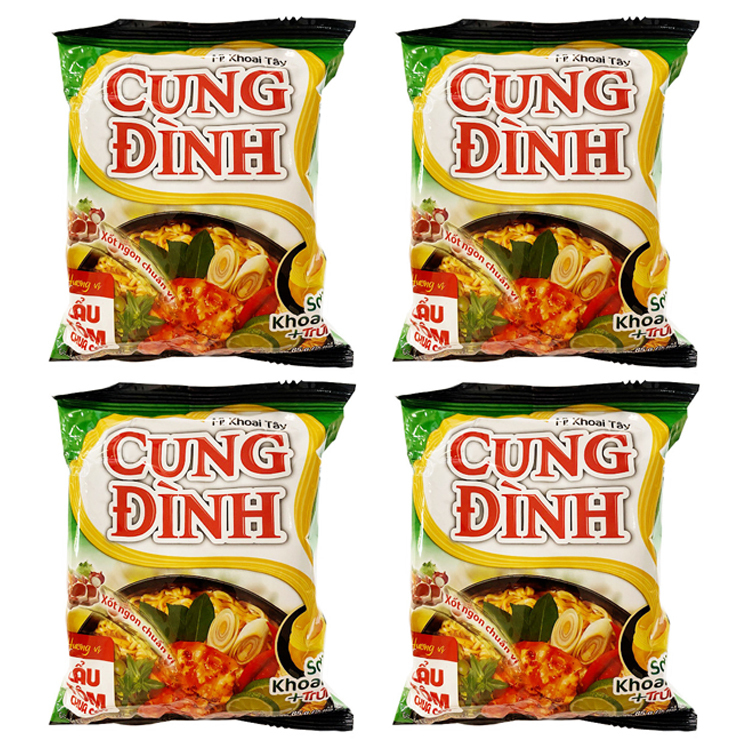 Лапша быстрого приготовления CUNG DINH Острая креветка (4 шт. по 85 г)