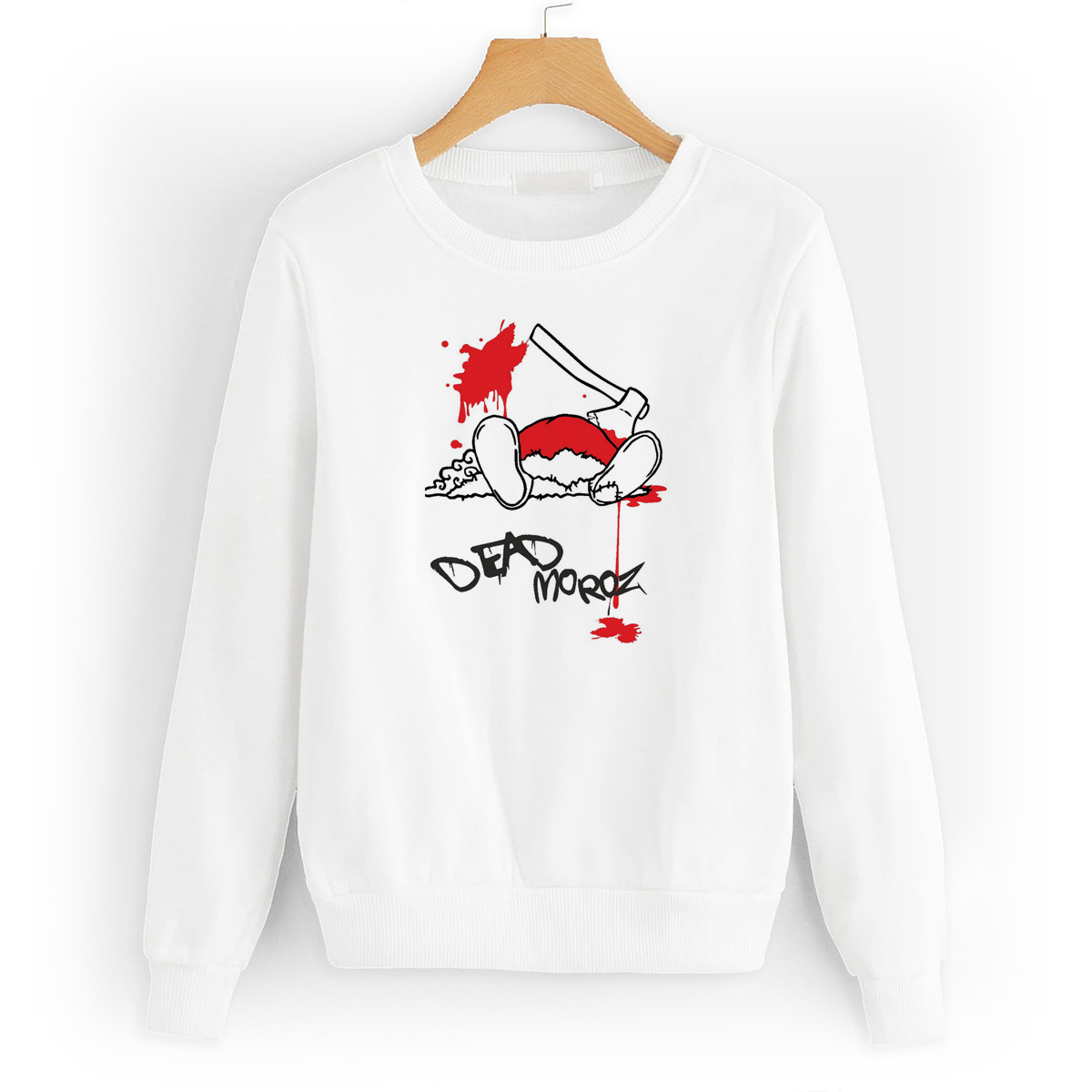 

Свитшот белый CoolPodarok Dead Moroz. Новый год, W0111416