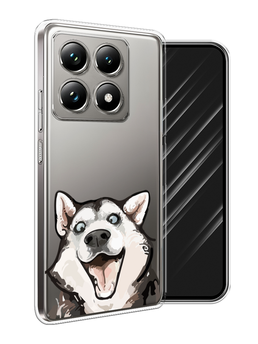 

Чехол Awog на Xiaomi 14T Pro "Радостный хаски", Белый;голубой;черный, 323450-1