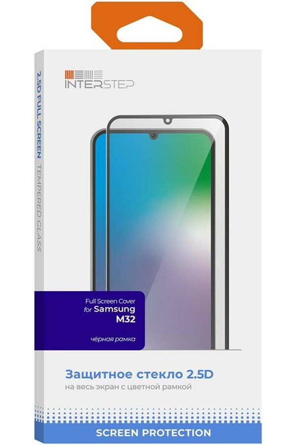 

Защитное стекло IS IS-TG-SAM000M32-02AFB0-MVGD00, Full Screen Cover Galaxy M32, черн. рамка