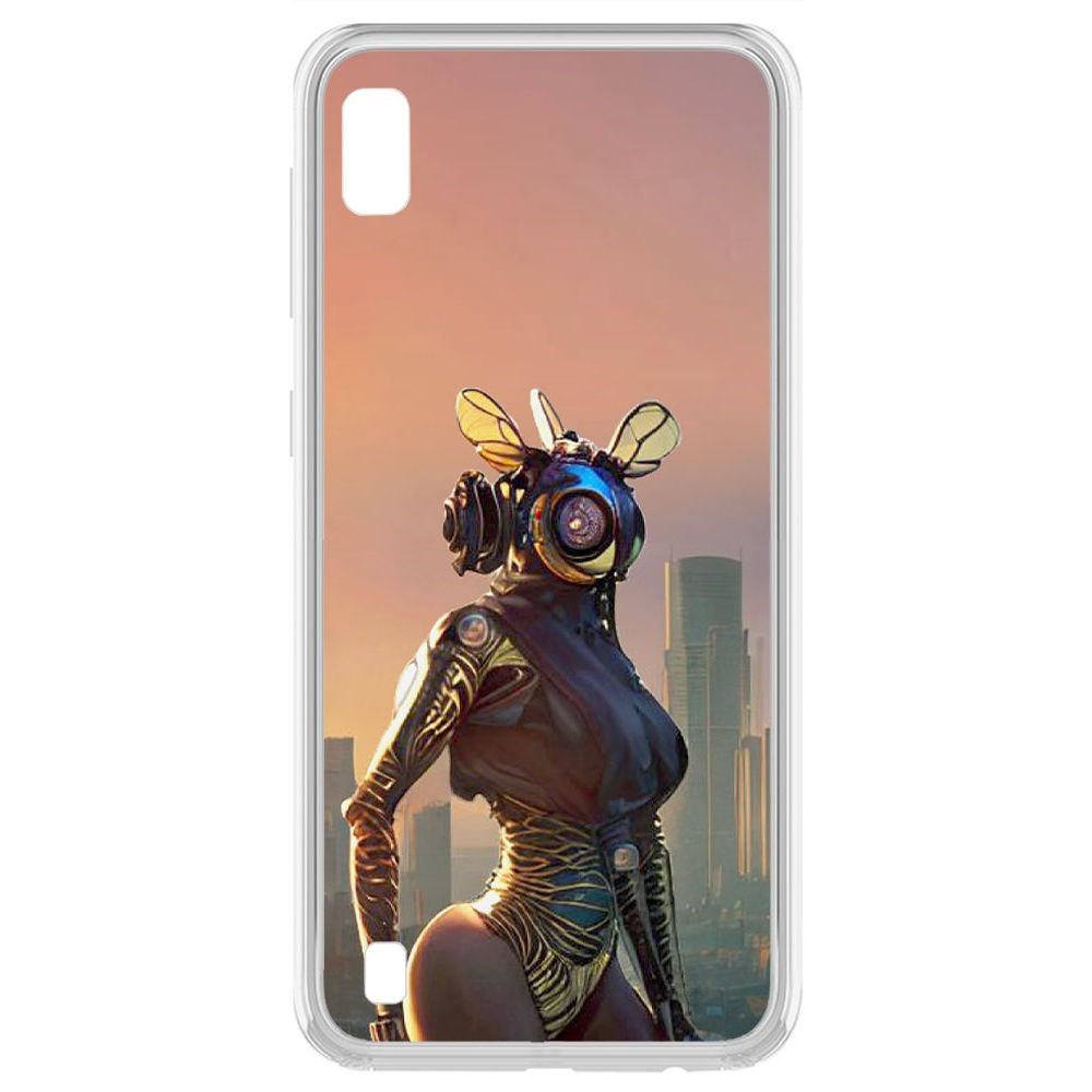 

Чехол-накладка Krutoff Clear Case Женщина-киберпчела для Samsung Galaxy A10 (A105)